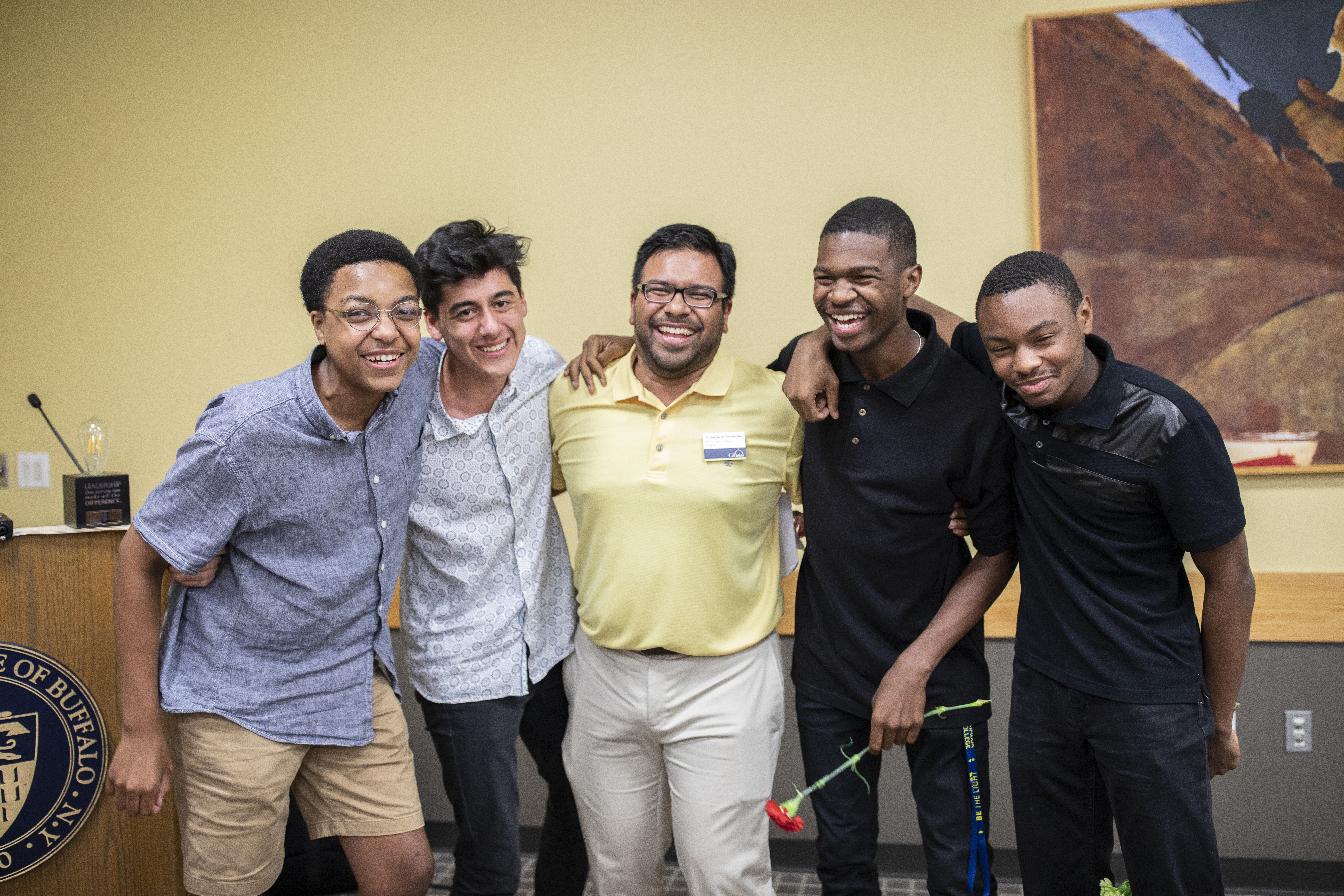 Image of Co-Director Stephen Chanderbhan and four BTLI 2018 participants