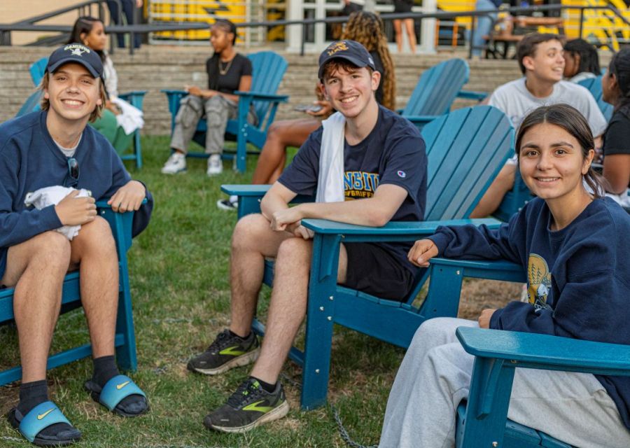 Canisius students sitting in Quad