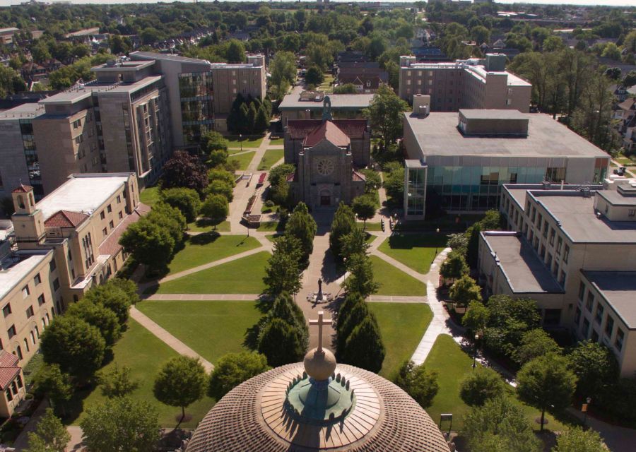 Aerial photo of Canisius University campus 
