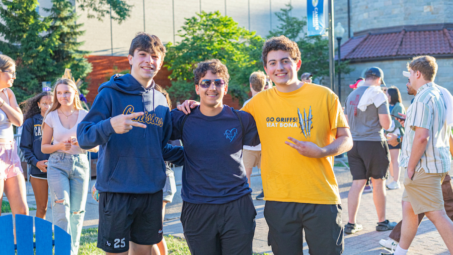 canisius students gathered in the quad having fun