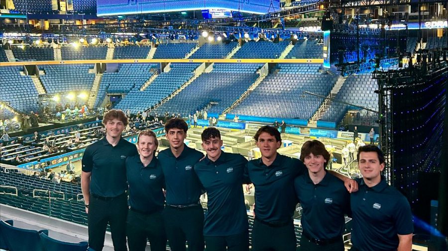 Group of sport management students at the NHL Draft 