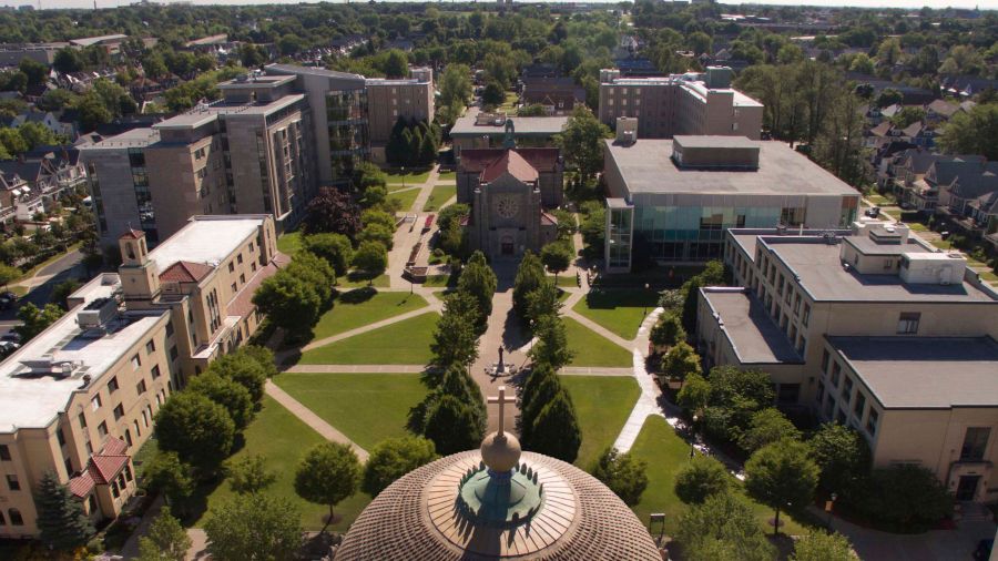Aerial photo of Canisius University campus 