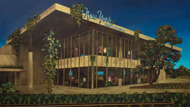 Image of artwork on display at AKG Museum as part of Let Us Gather in a Flourishing Way exhibit 