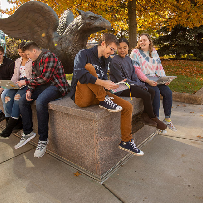 canisius students reading by griffin 