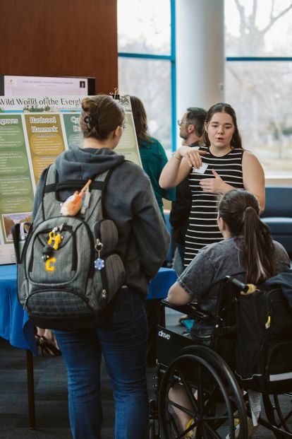 Student presenting a topic