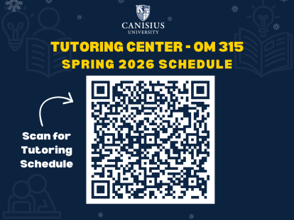 The Tutoring Center is open. No appointment. Just drop in. Check the schedule.