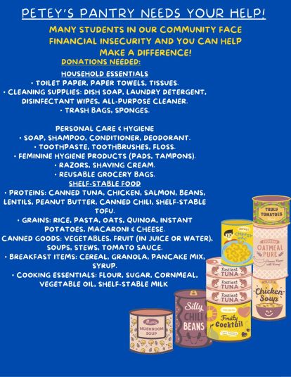Help stock Petey’s Pantry with nonperishable food and everyday essentials for Canisius students in need.