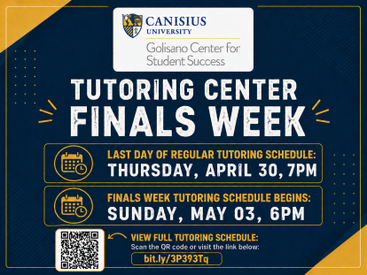 Spring Finals Schedule Begins Sunday, May 03, 6PM.
