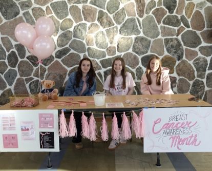 PHOTO: From left to right pictured are Ella Pirrami ’29, Briana DeGlopper ’29, and Airella Rogers ’29